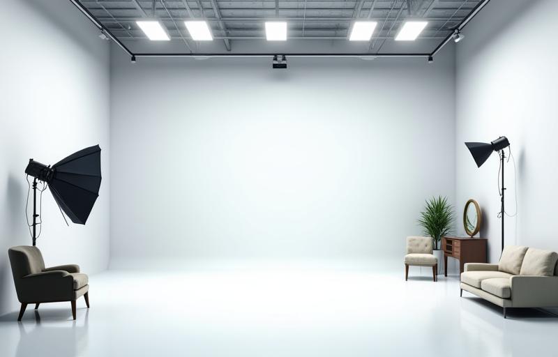 Interior view of Gulf Lens Studio with professional equipment.