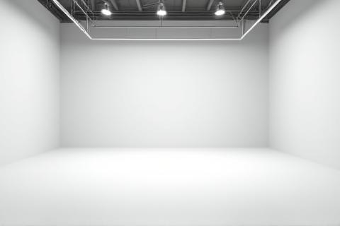 Empty professional photo studio space.